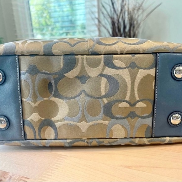 Coach Blue and Tan Handbag - Picture 9 of 10